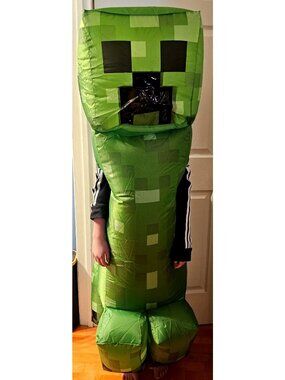 Minecraft Creeper Inflatable Kid Costume Blow Up Gaming Halloween Boys Game Toy